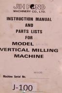 JIH Fong-Acra-JIH Fong Acra 100-1949, Vertical Milling, Instruction Manual and Parts Lists-100-1949-06